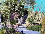Stairway to parking area